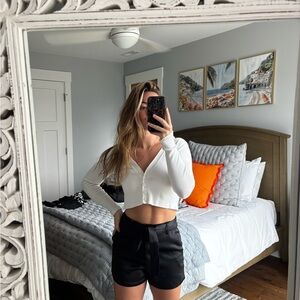 White Cropped Cardigan